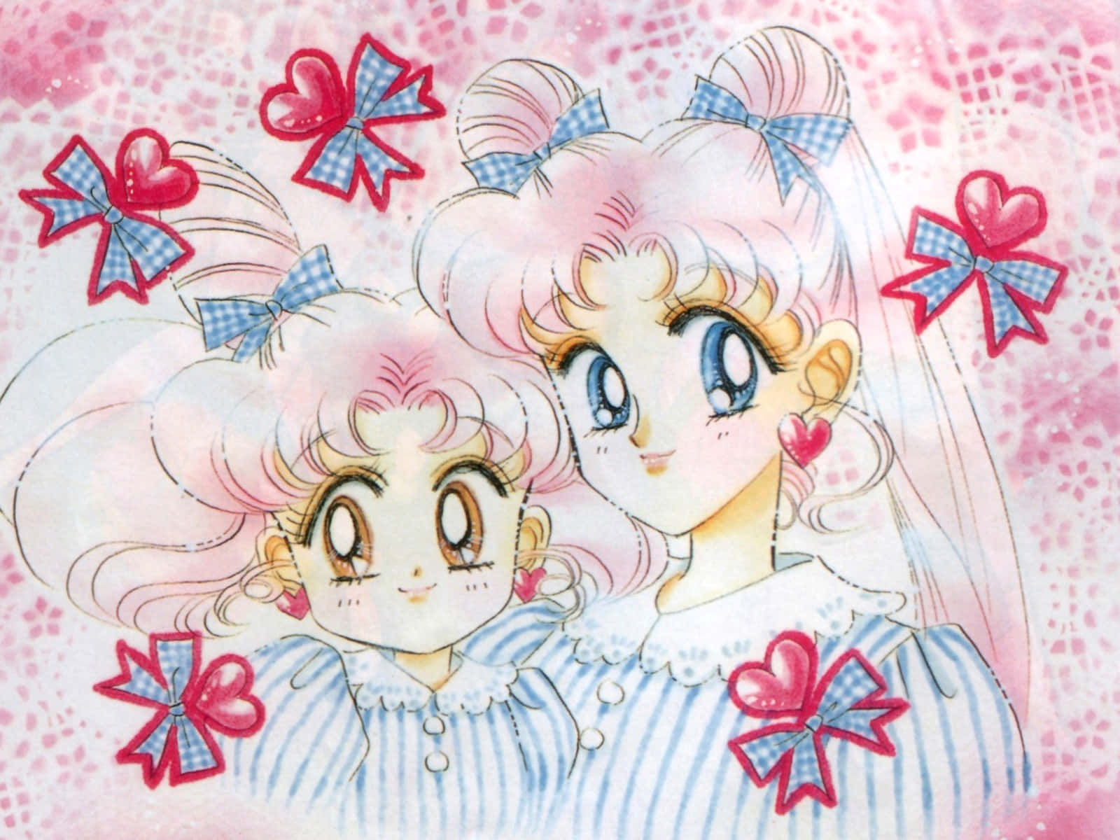 Sailor Moonand Chibi Usa Together Background