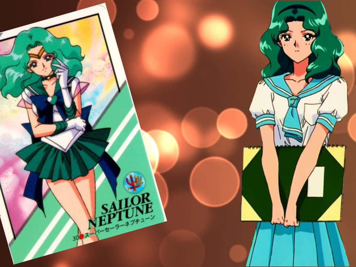 Sailor Neptune Amidst A Sea Of Calm Background