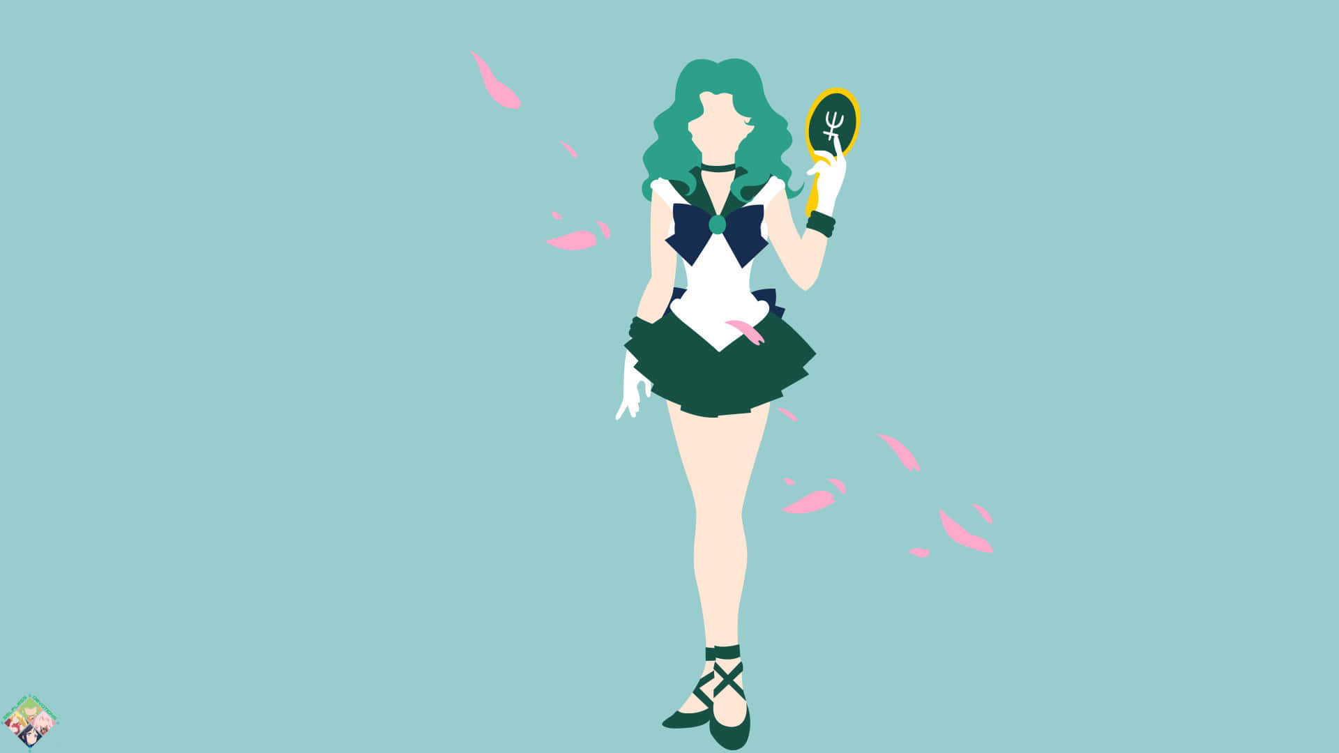 Sailor Neptune Unleashes Her Mysterious Power Background