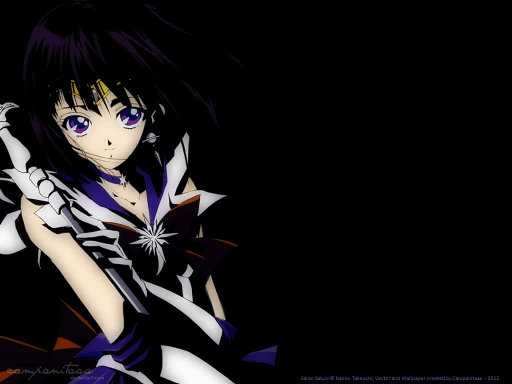 Sailor Saturn Standing Guard Background