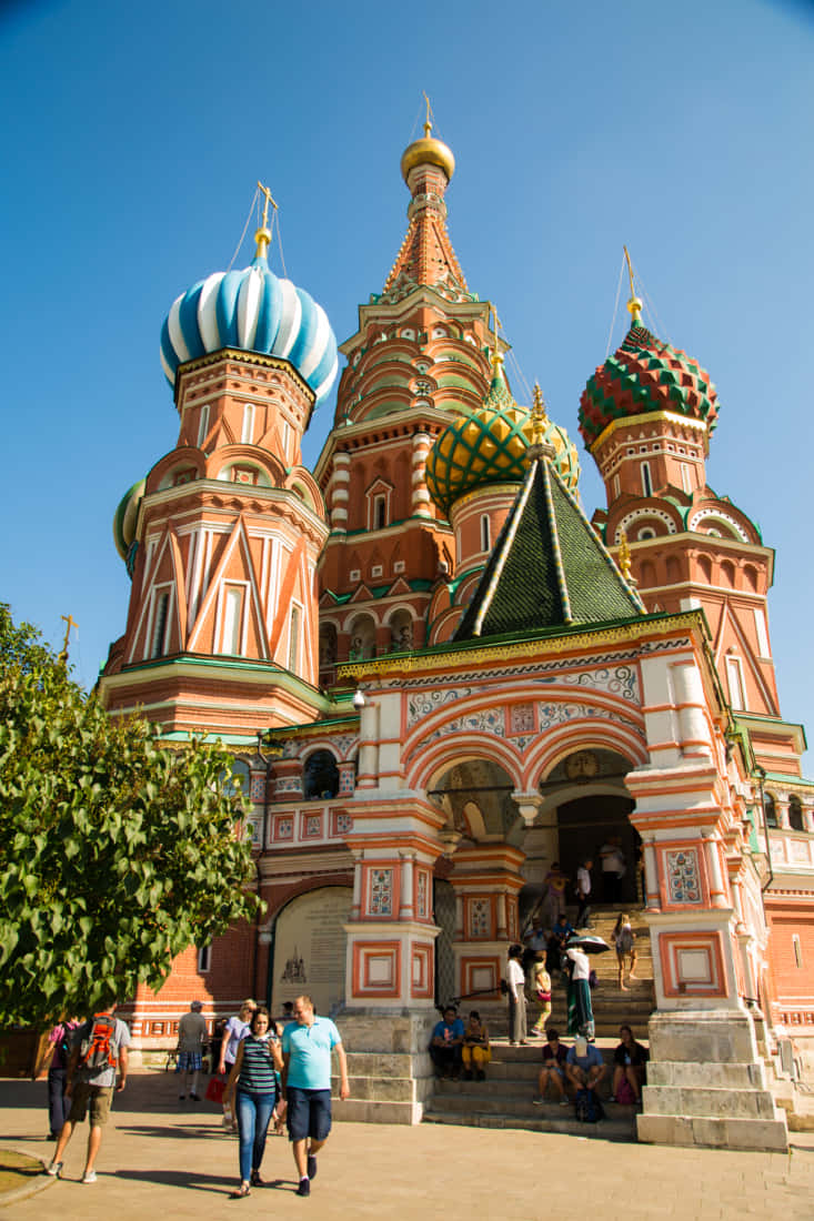 Saint Basil's Cathedral Arch Entrance Background
