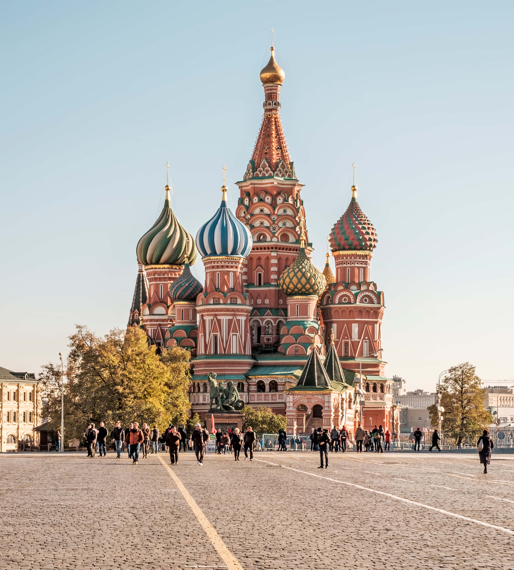 Saint Basil's Cathedral Captured In The Early Morning Background