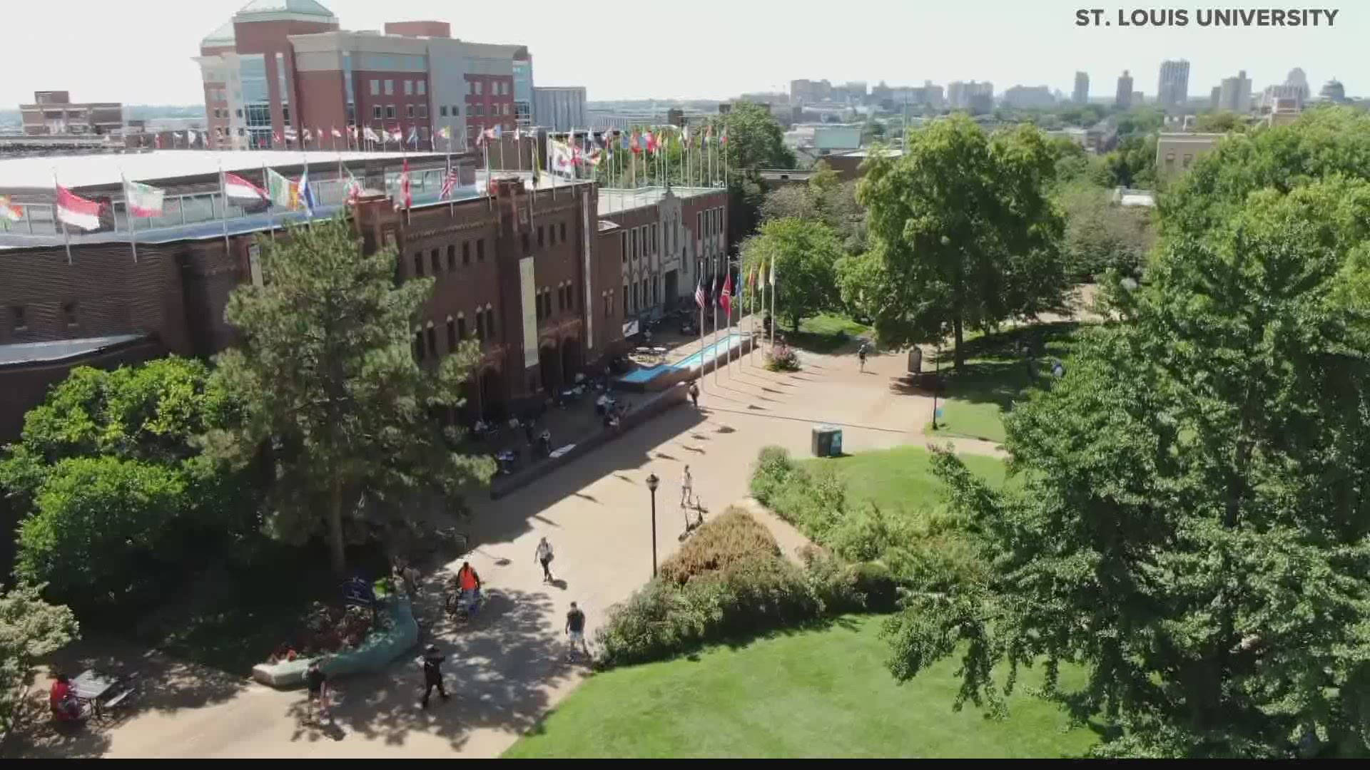 Saint Louis University Aerial Park View Background