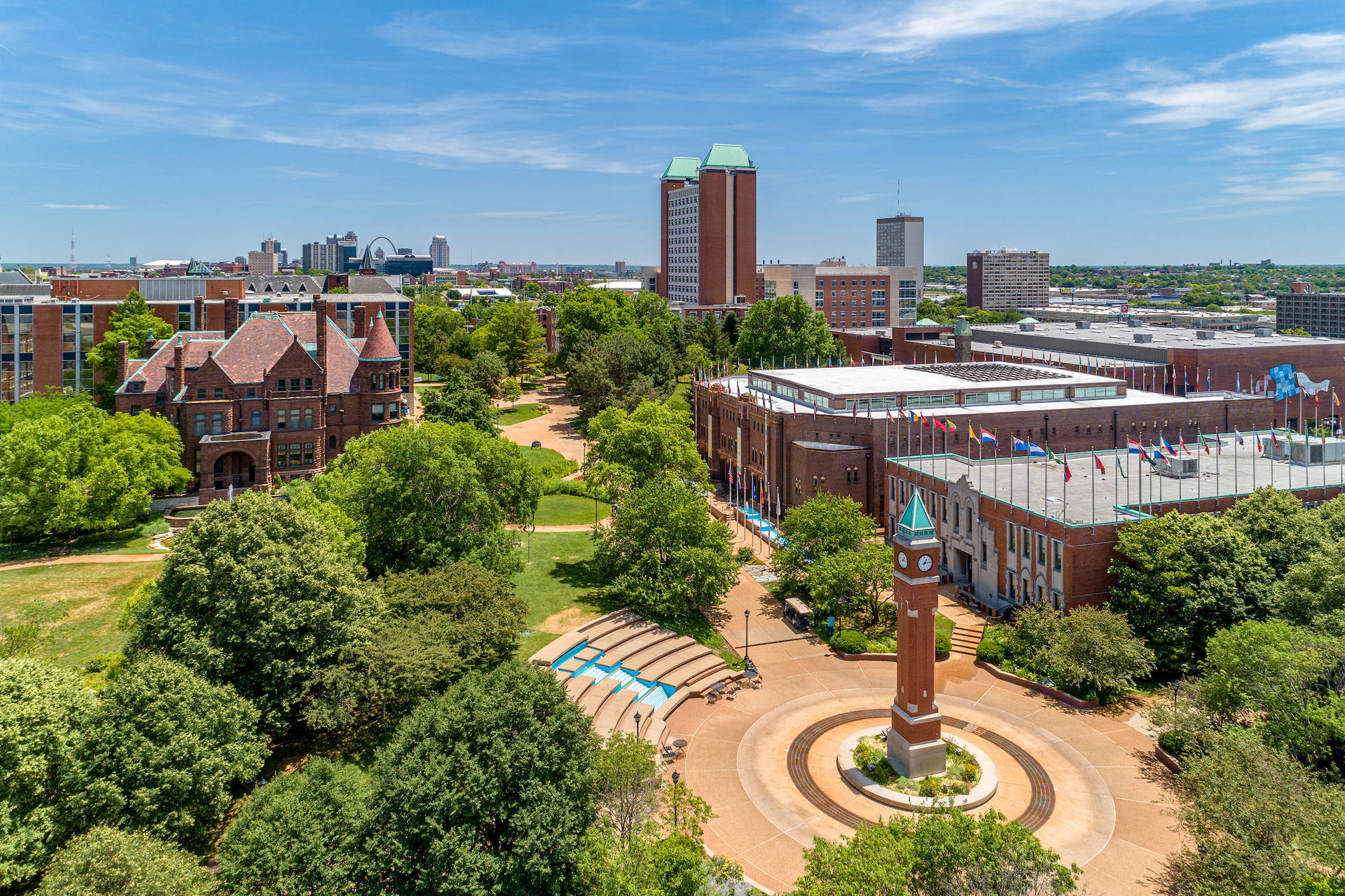 Saint Louis University Clock Tower Background