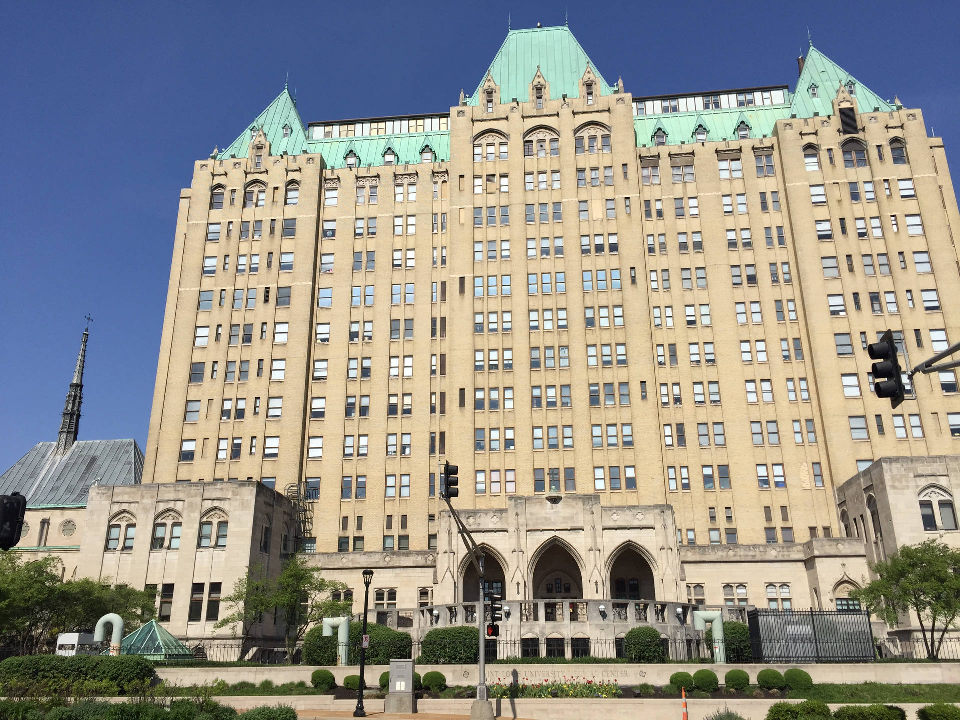 Saint Louis University Hospital Front Background