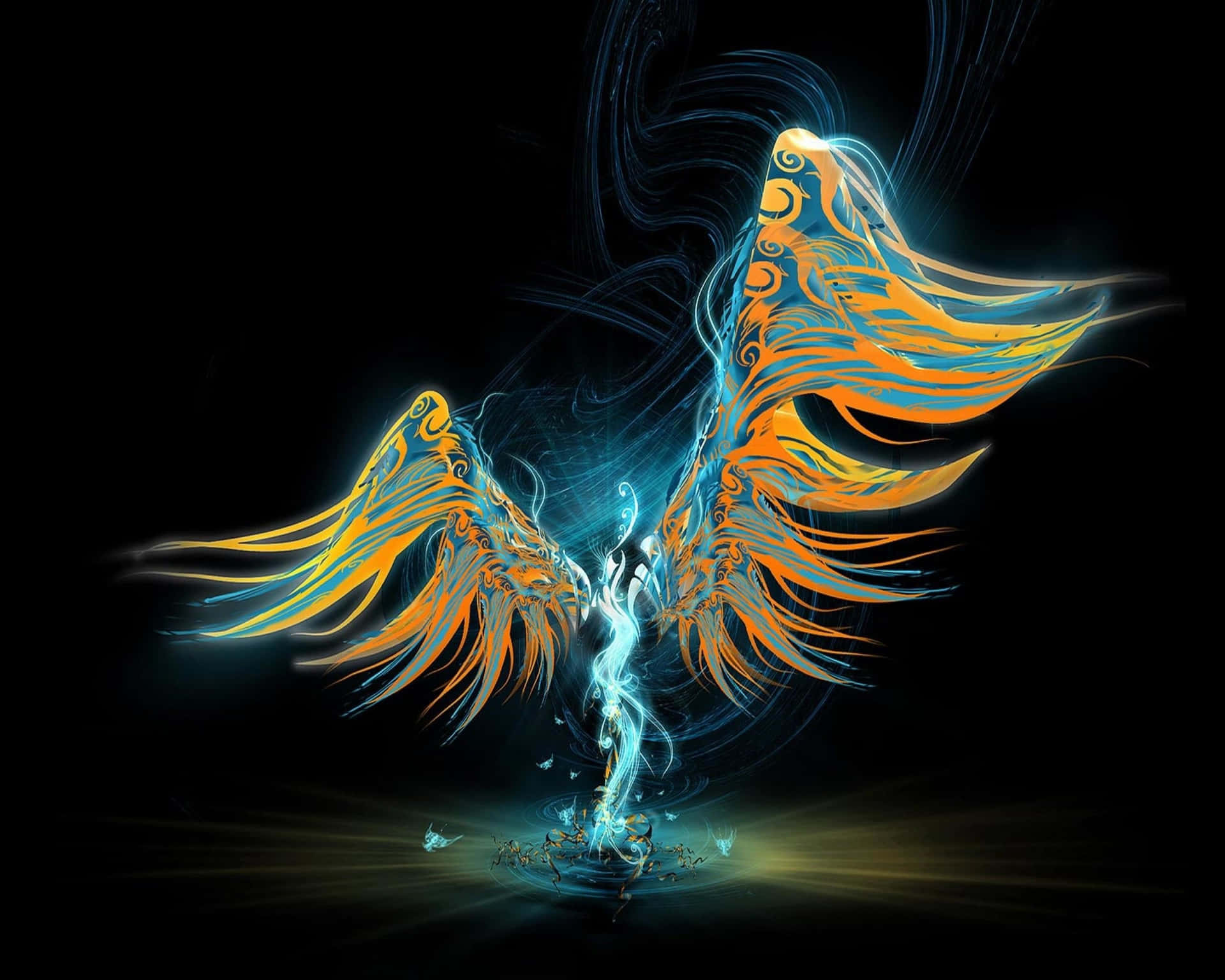 Saint Michael The Archangel In Battle Background