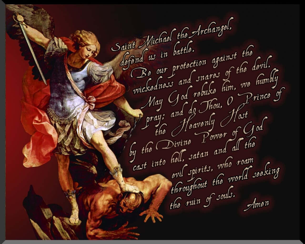 Saint Michael The Archangel, Protector Of Justice Background