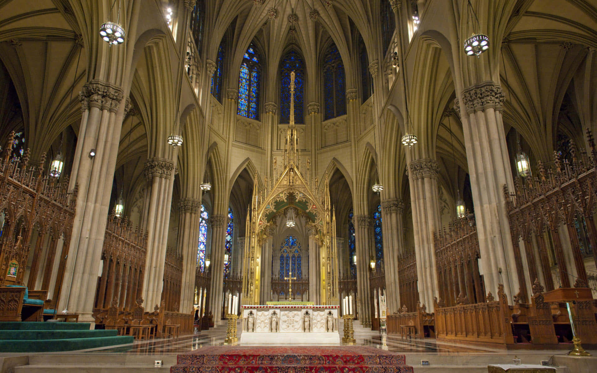 Saint Patrick's Cathedral Altar View Background