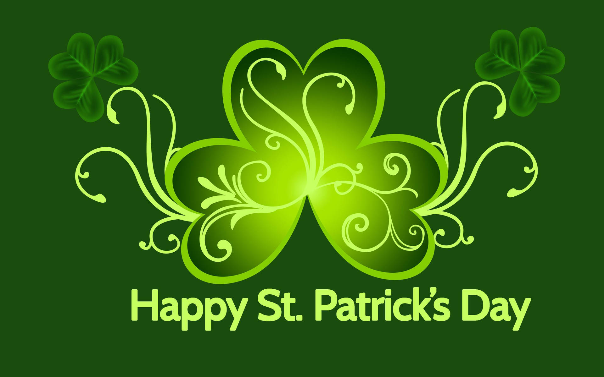Saint Patrick’s Day On Solid Green Background Background