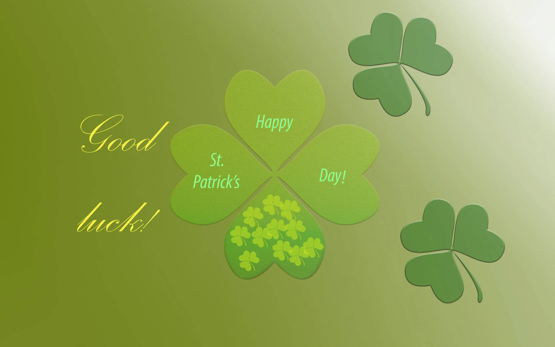 Saint Patrick’s Day With A Clover Design Background