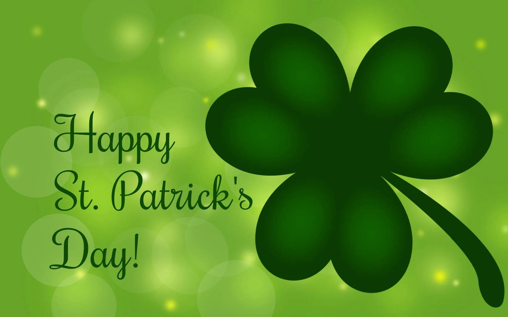 Saint Patrick’s Day With Big Green Clover Background
