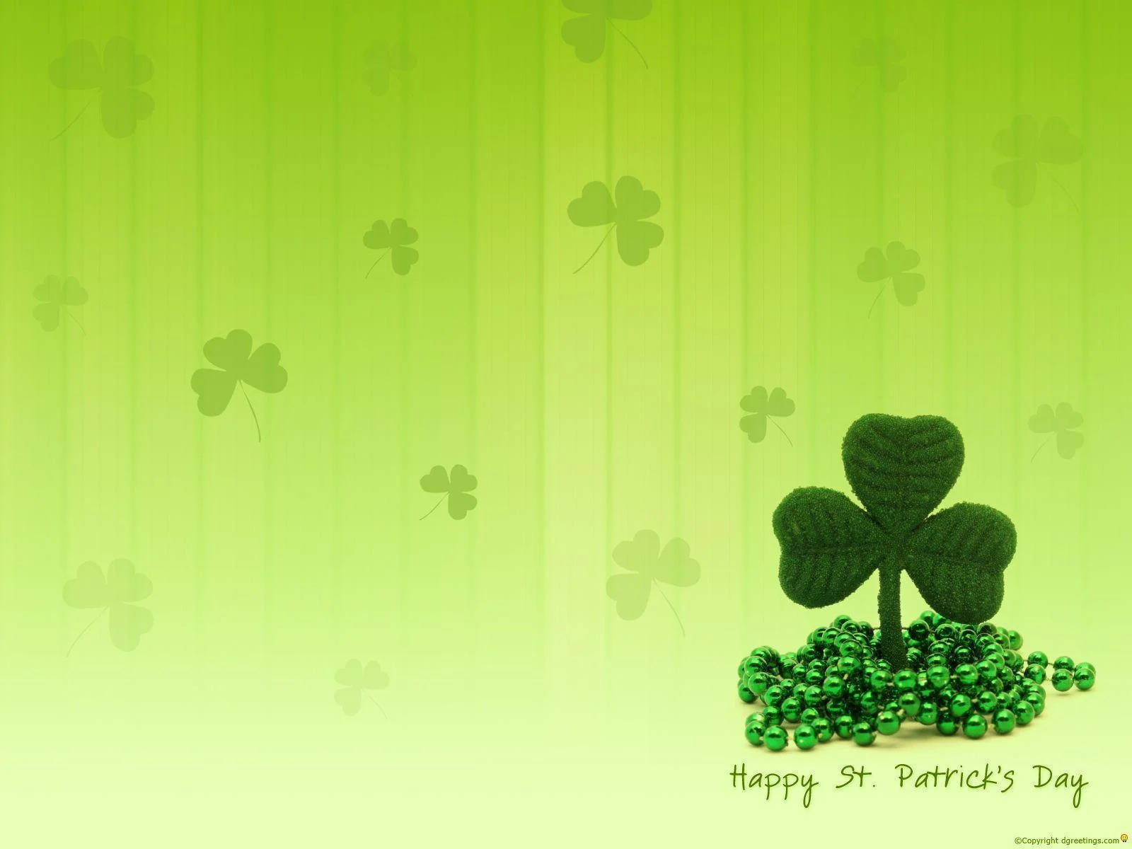 Saint Patrick’s Day With Clover Leaf Background