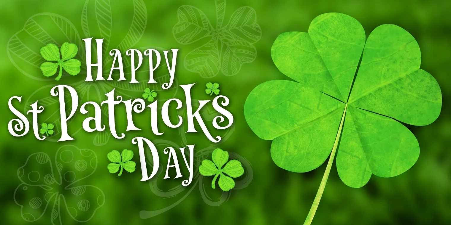 Saint Patrick’s Day With Realistic Clover Background