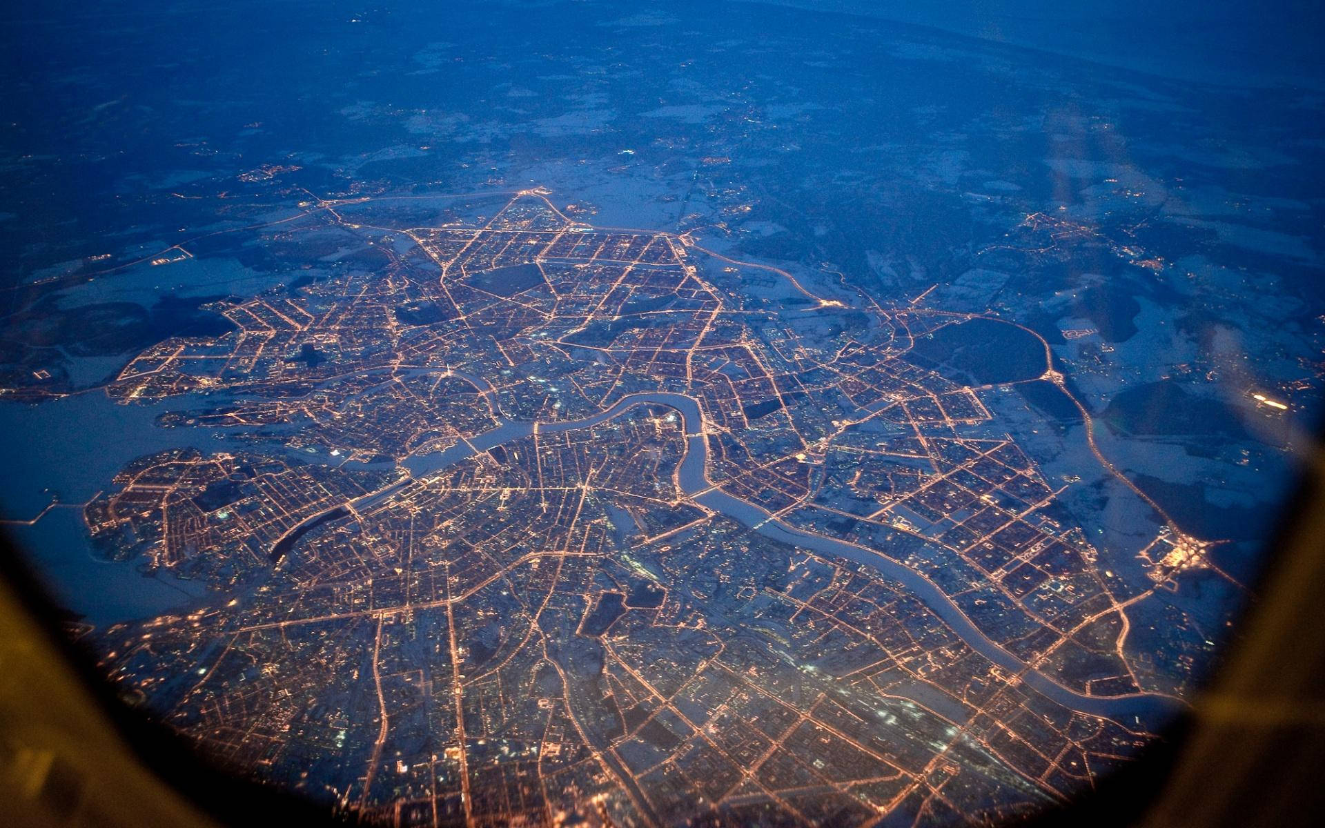 Saint Petersburg With City Lights View