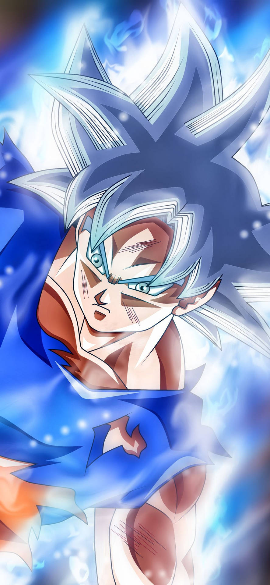 Saiyan Son Goku - Power Unleashed On Iphone Background
