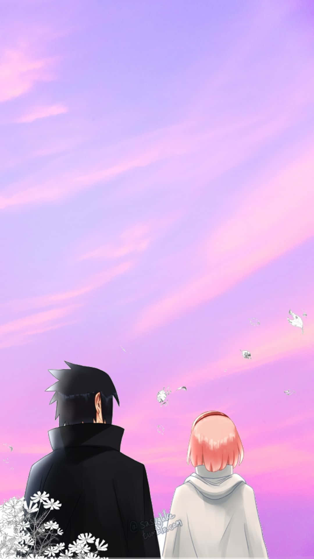 Sakura And Sasuke: Two Of The Legedary Finalists Of The Chunin Exams Background