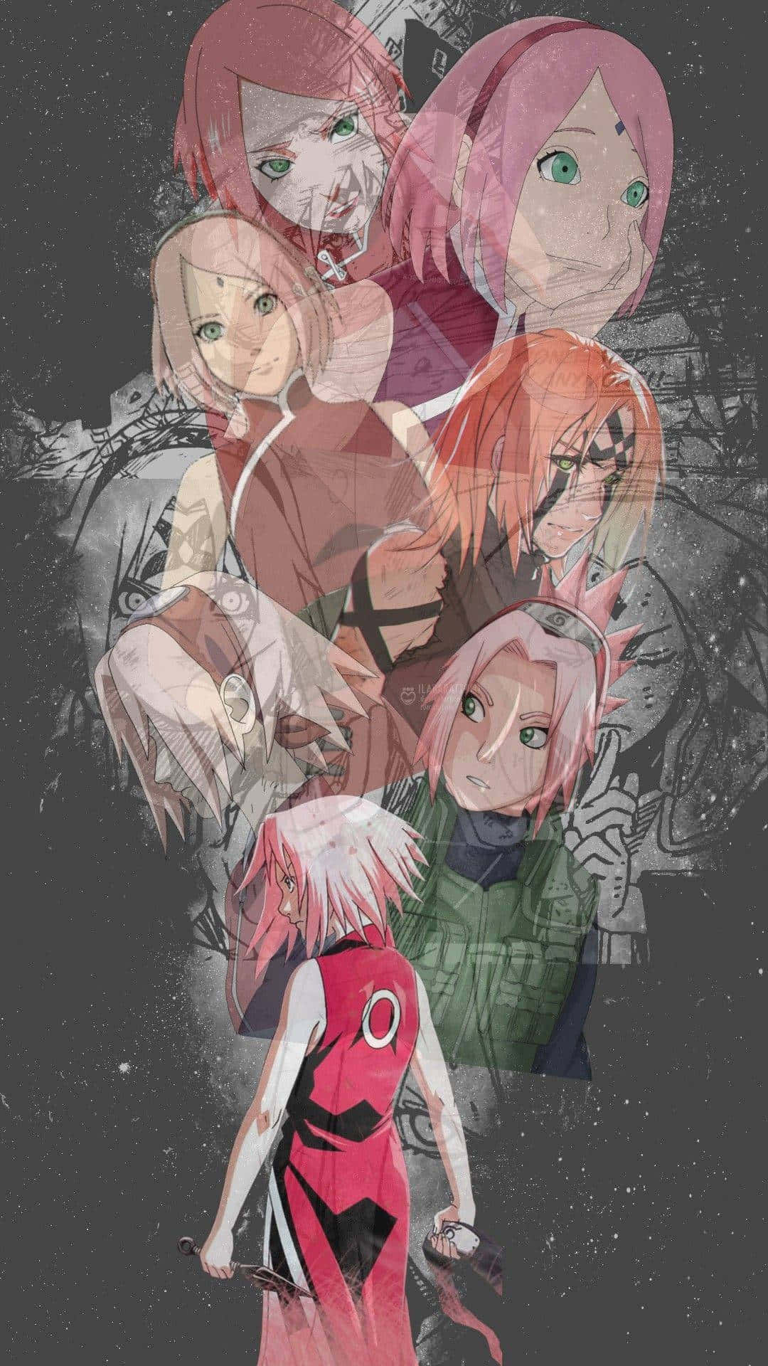 Sakura Haruno Evolution Artwork Background