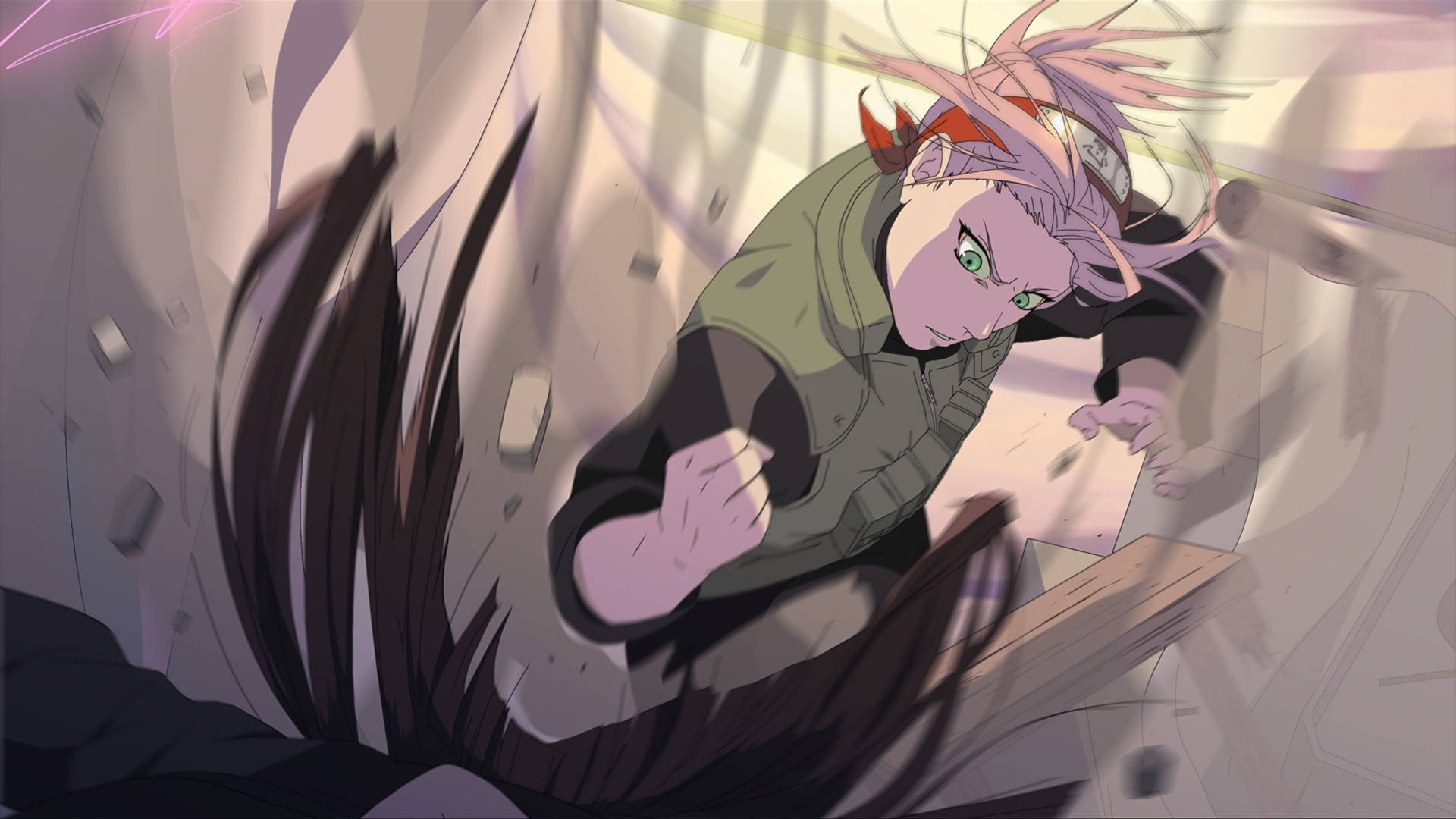 Sakura Haruno In Combat Mode Background