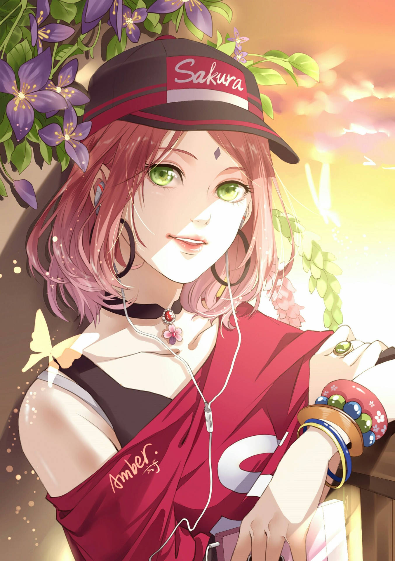 Sakura Haruno In Modern Outfit Background