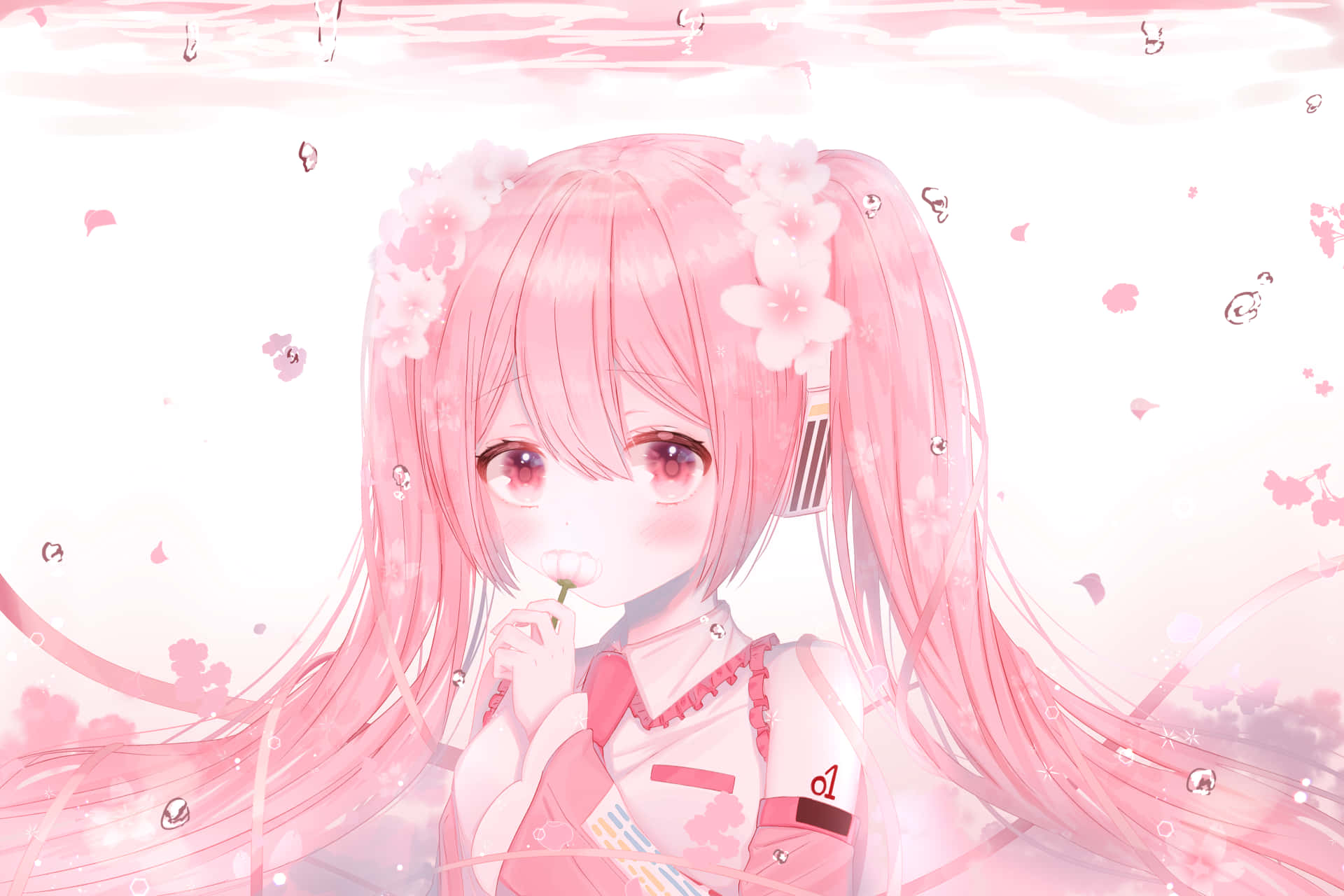 Sakura Miku Eating Lollipop