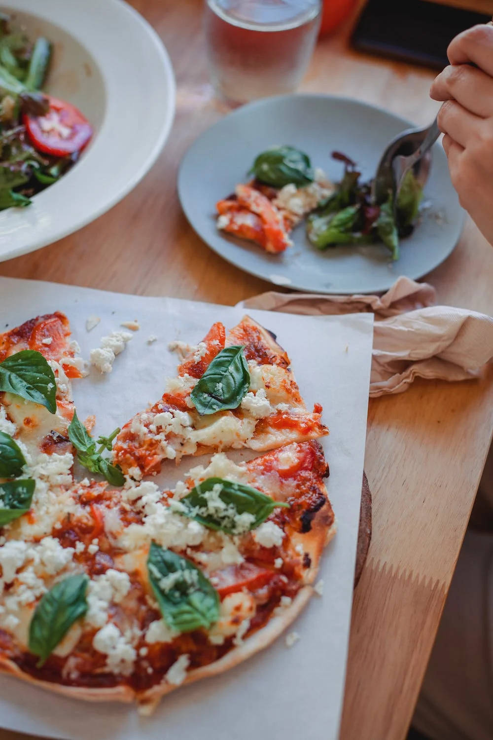 Salad Spinach Pizza