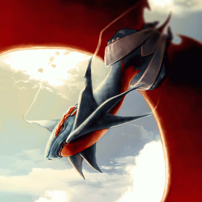 Salamence Big Red Wings Background