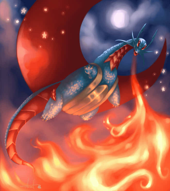 Salamence Fire Breathing Background