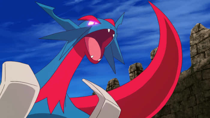 Salamence Mouth Open Battlefield Background