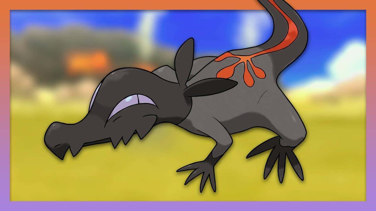 Salandit - The Toxic Lizard Pokémon In Action Background