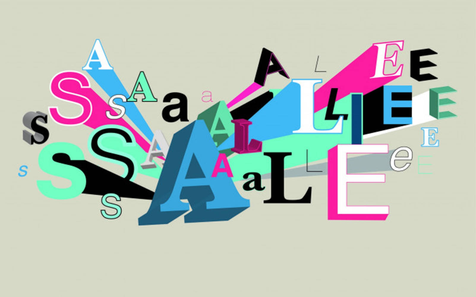 Sales Colorful Stylized Text