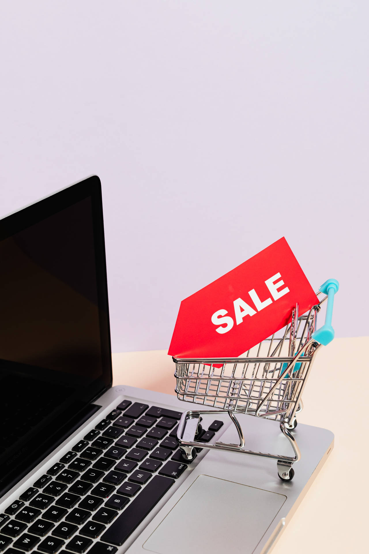 Sales Miniature Shopping Cart Background