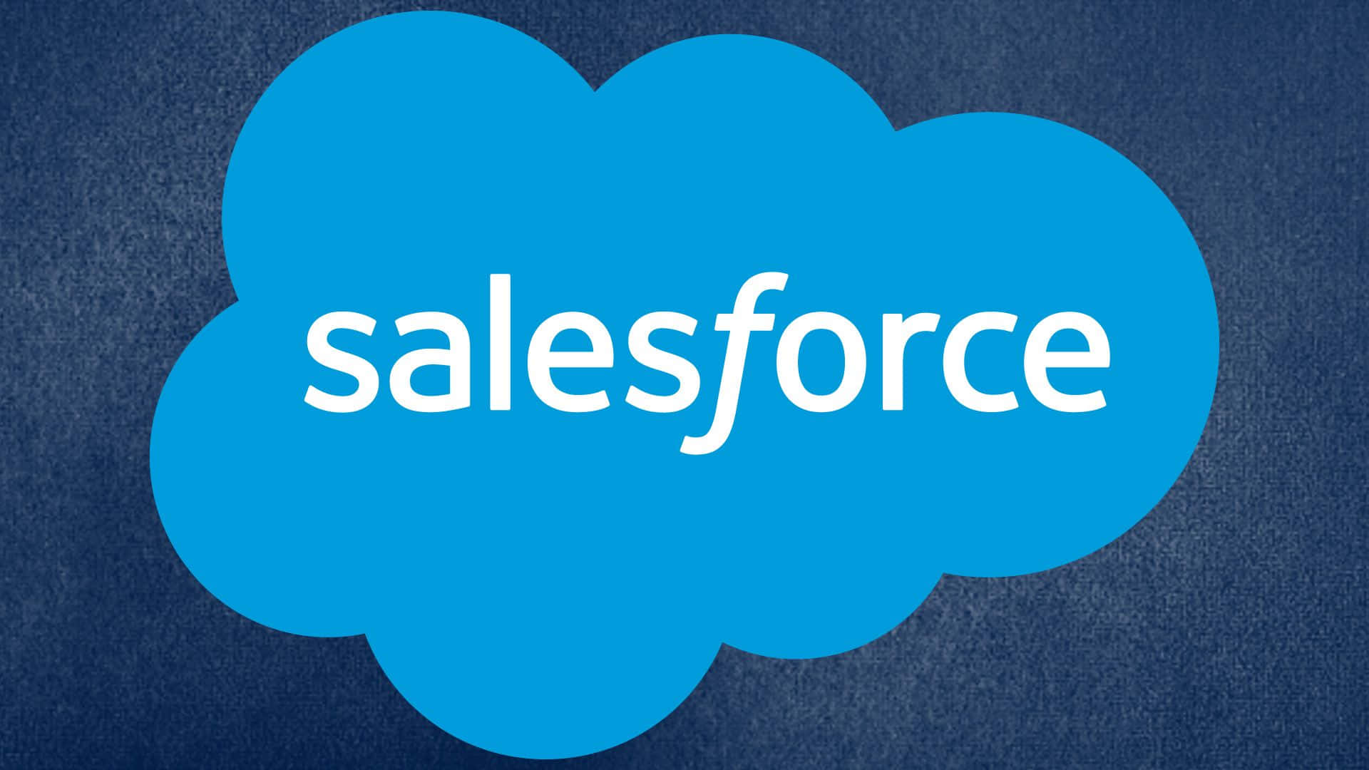 Salesforce Logo On A Blue Background Background