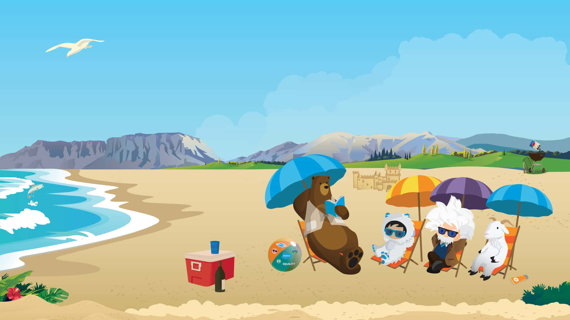 Salesforce Mascot Background