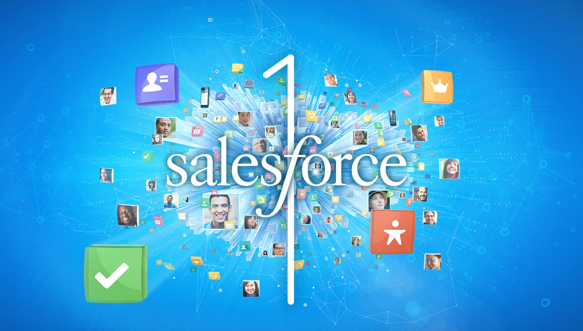 Salesforce Powers Beating Expectations Background