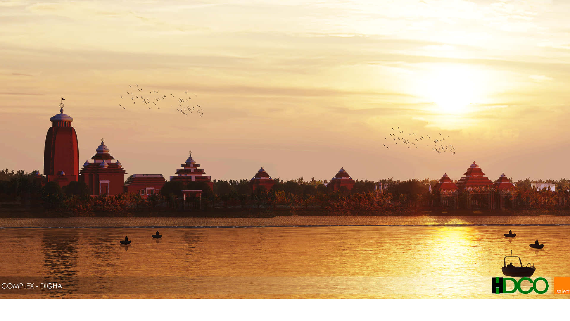 Salient Reflection Of Sunset