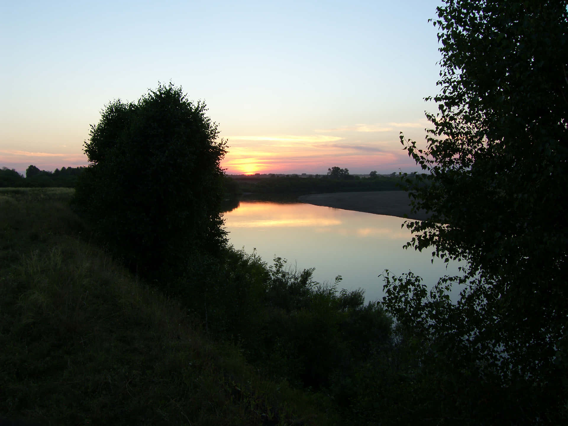 Salient View On A Lake Background