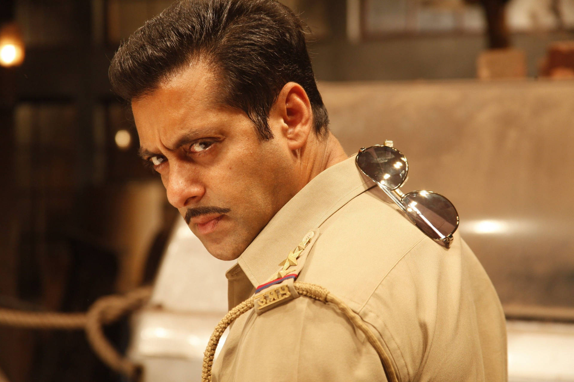 Salman Khan Hd Dabangg 3 Police Outfit Background