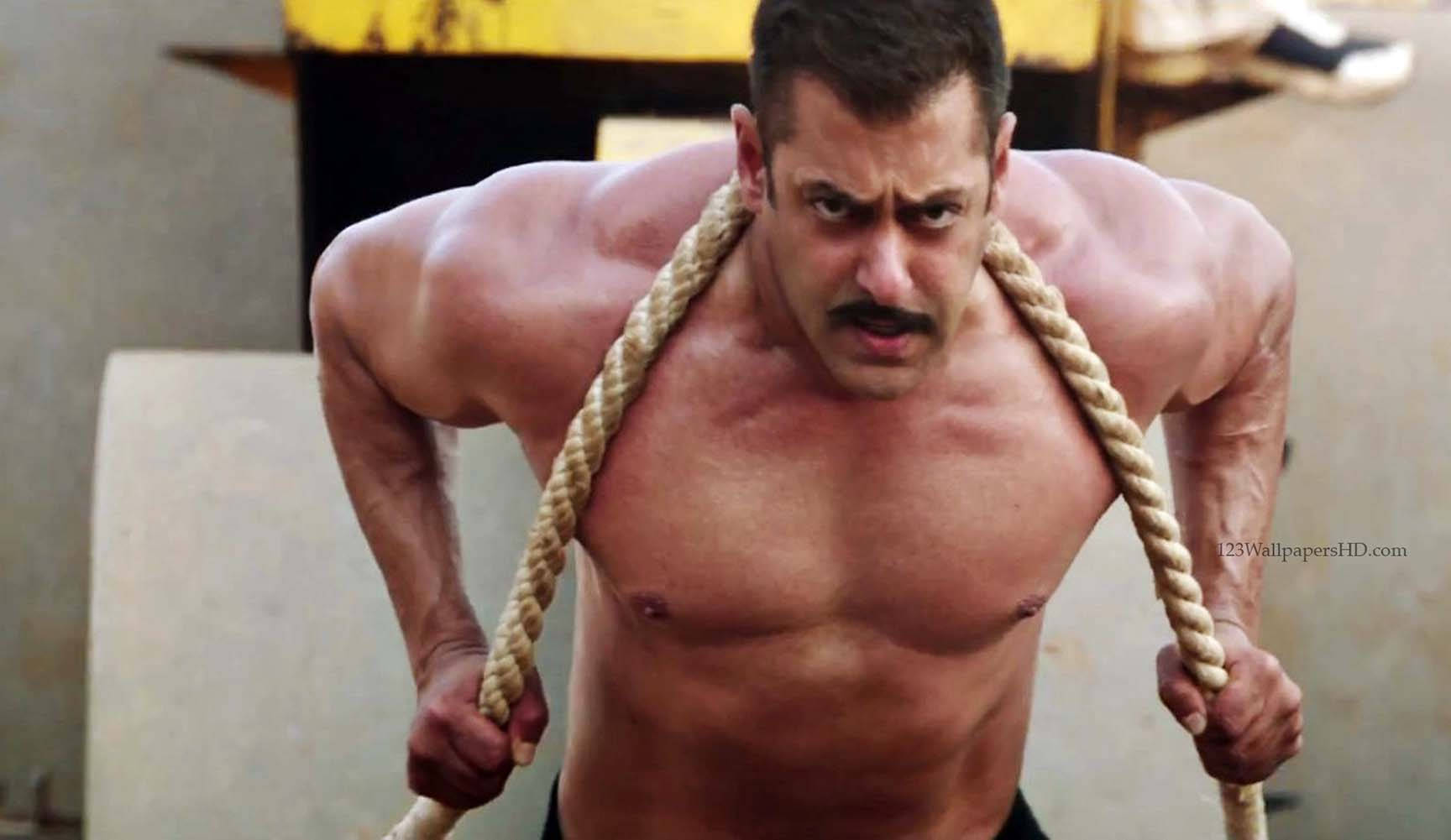 Salman Khan Hd Sultan Pulling With Rope Background