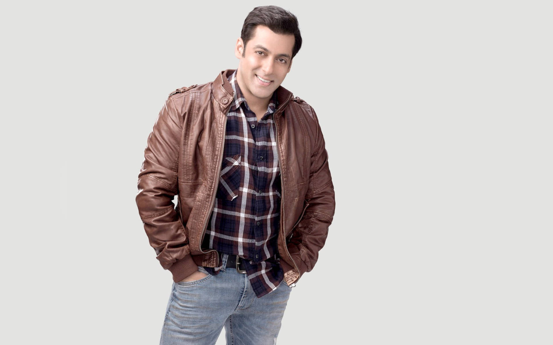 Salman Khan In Leather Jacket Background