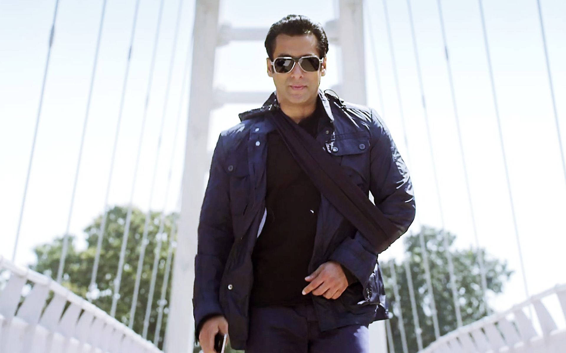 Salman Khan On A Bridge Hd Background