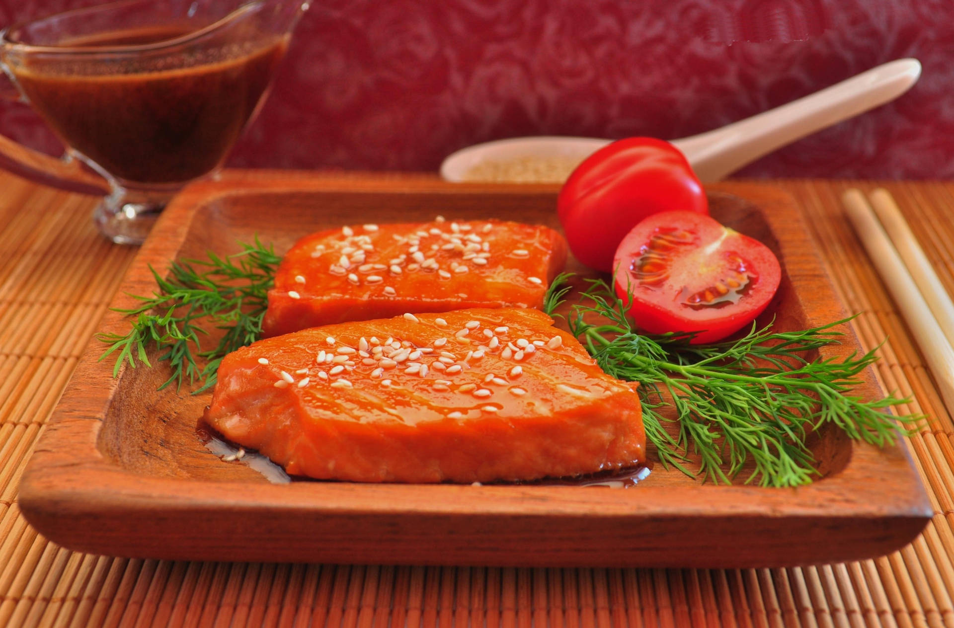 Salmon With Sesame Seeds And Herbs