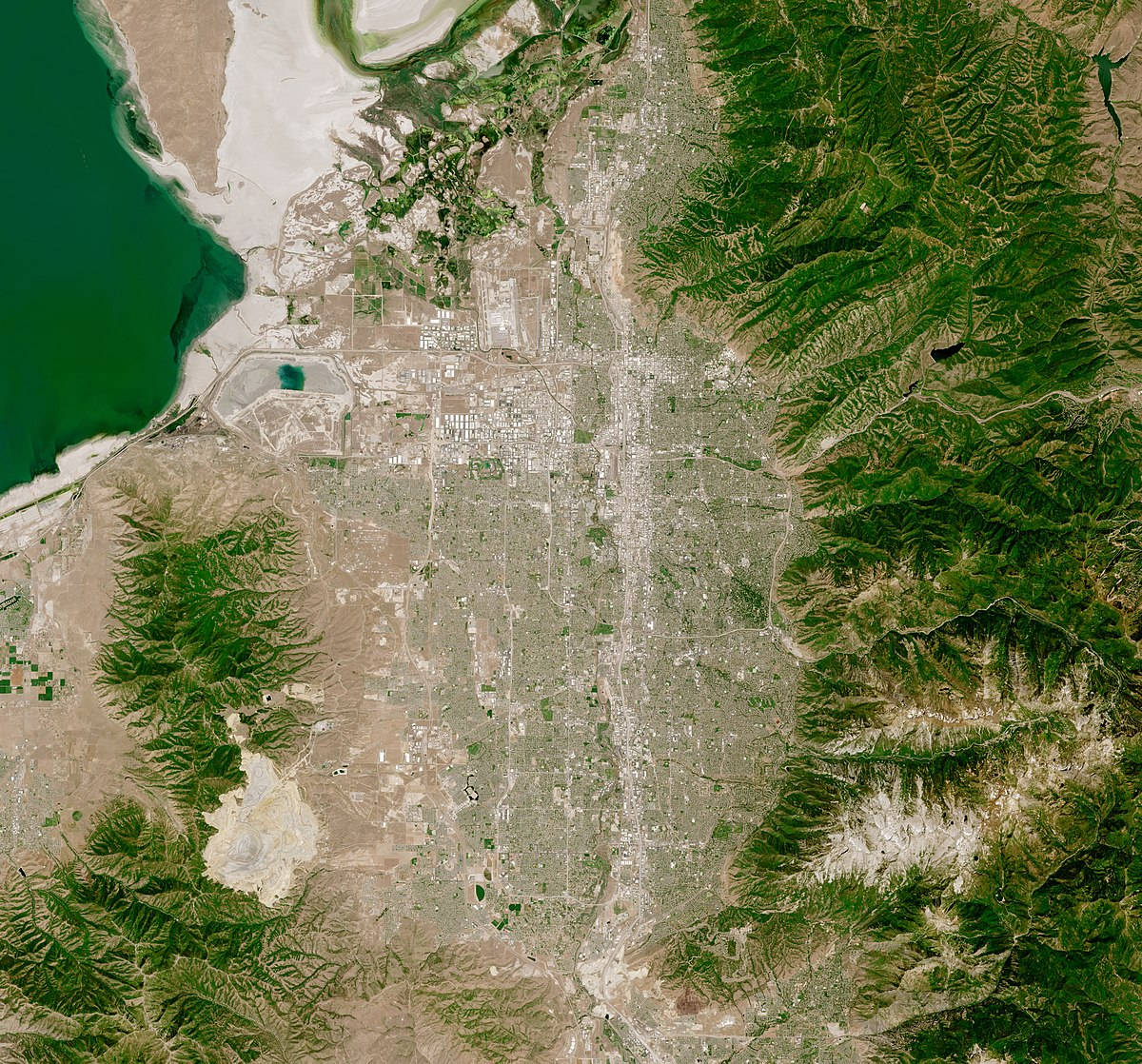 Salt Lake City Aerial Shot Background