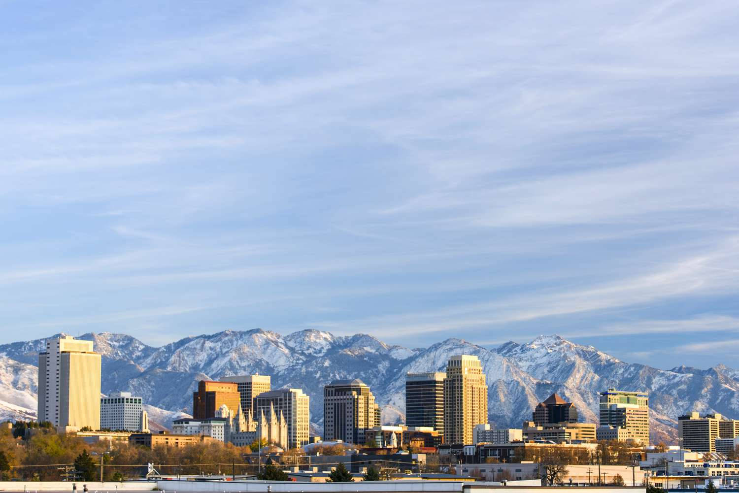 Salt Lake City Clear Sky Background