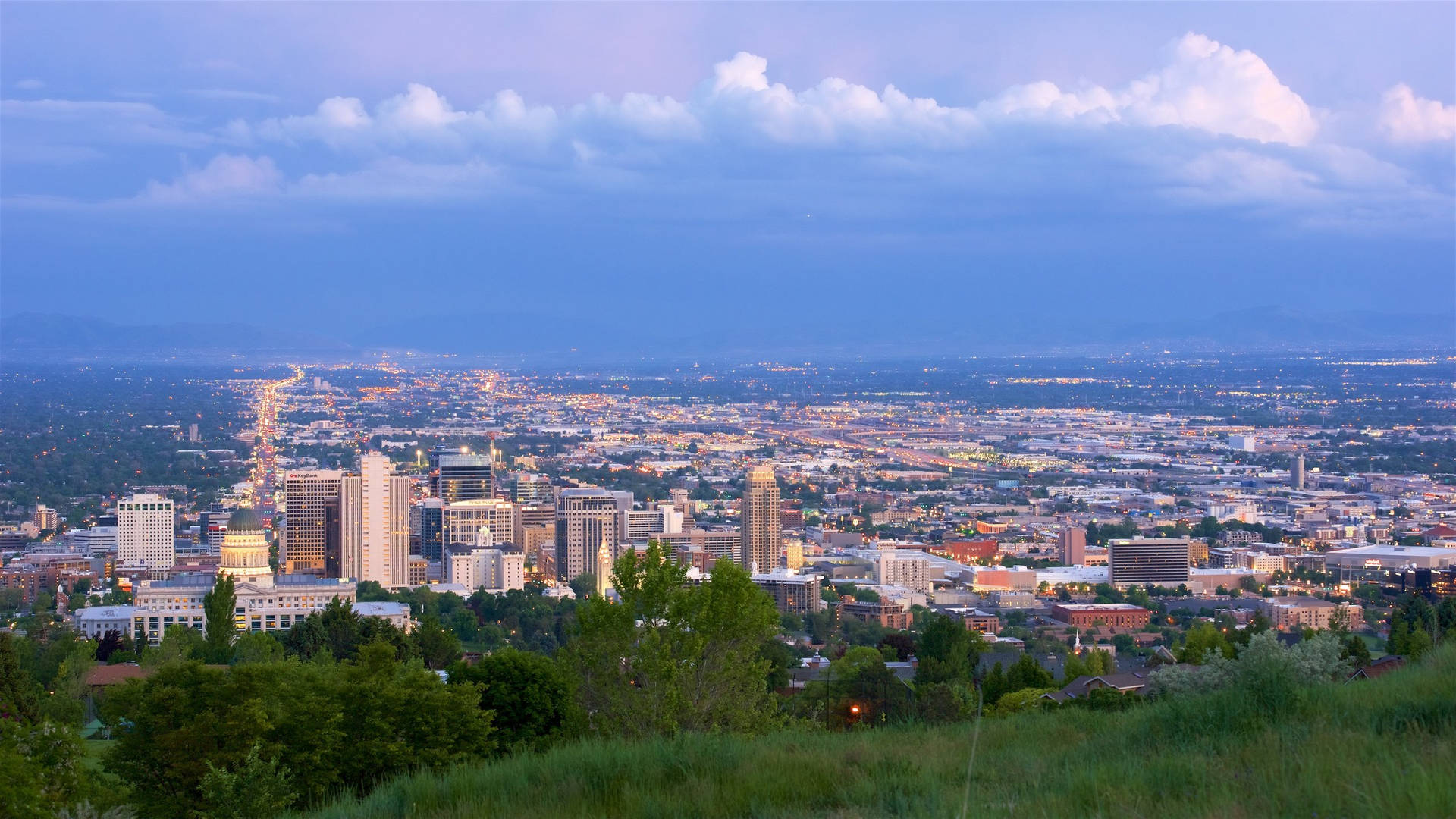Salt Lake City Cloudy Sky Background