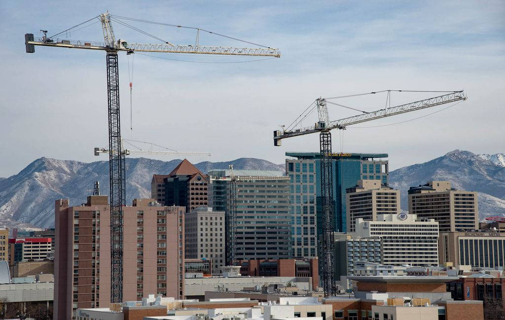 Salt Lake City Cranes Background