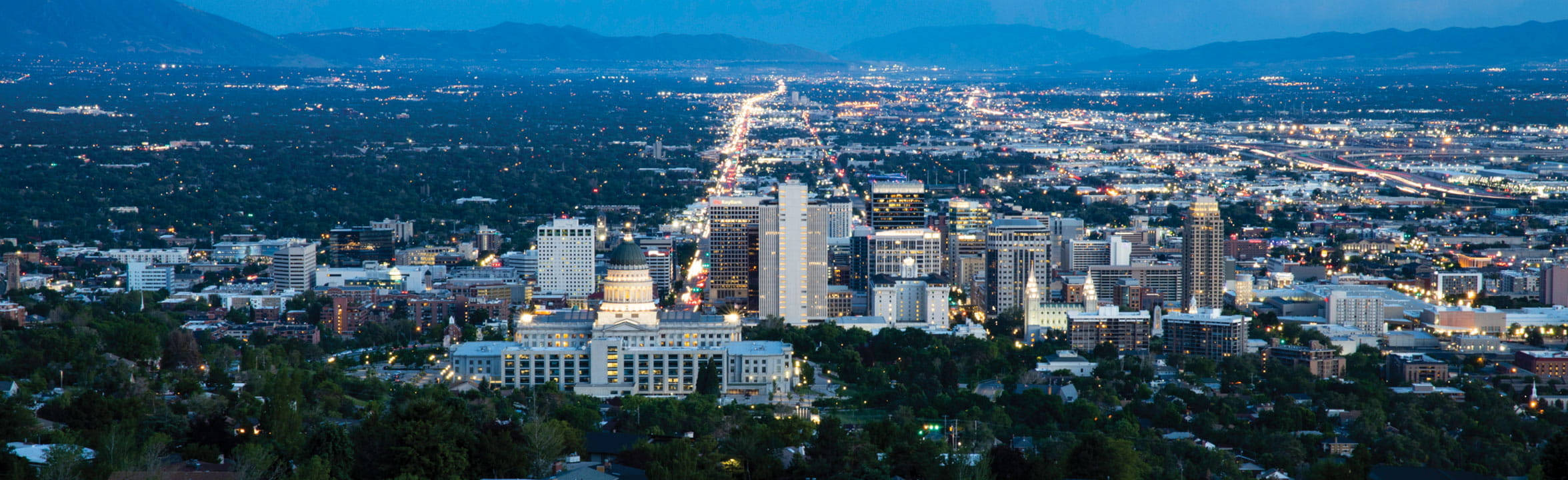 Salt Lake City Panoramic View Background