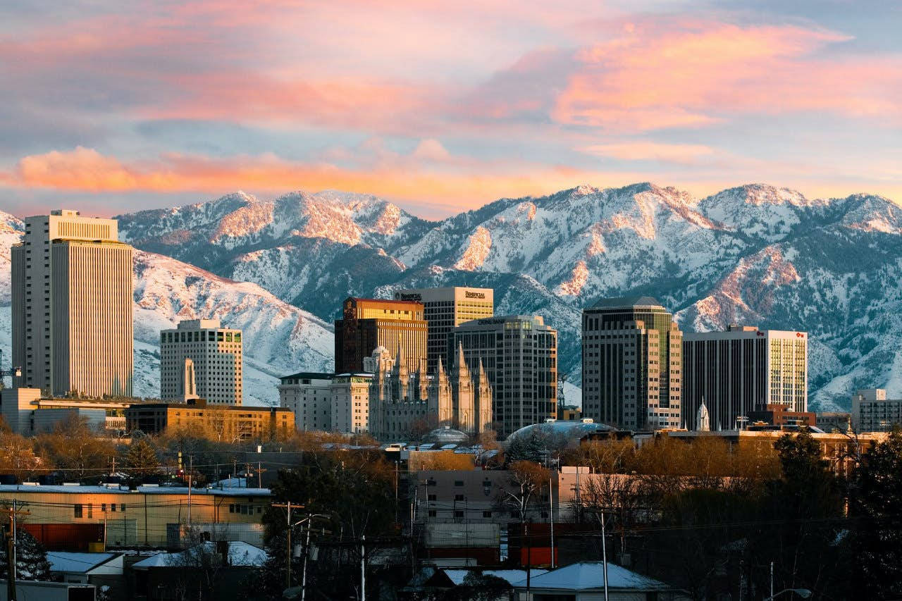 Salt Lake City Pastel Sky