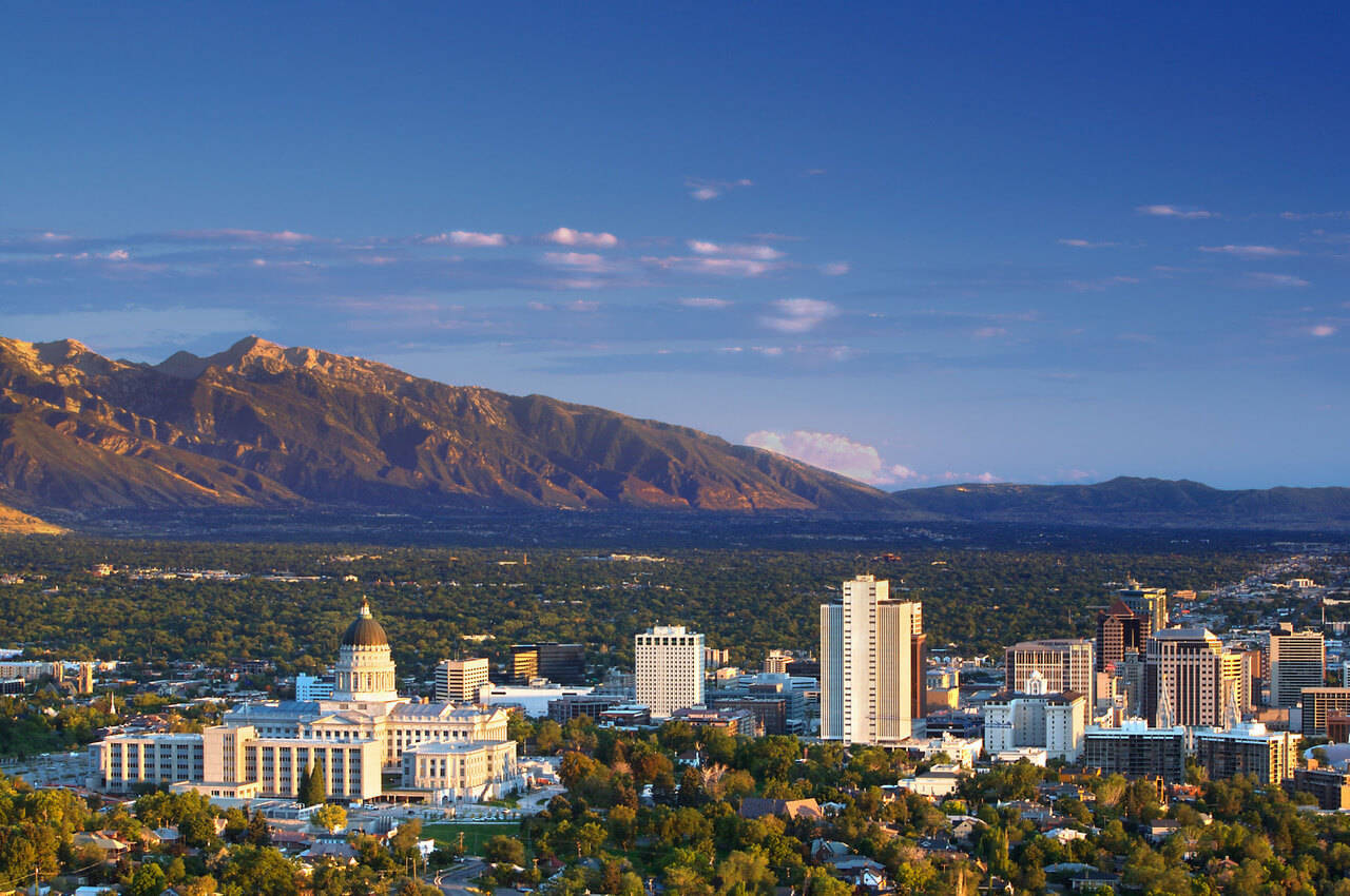 Salt Lake City Scenic View Background
