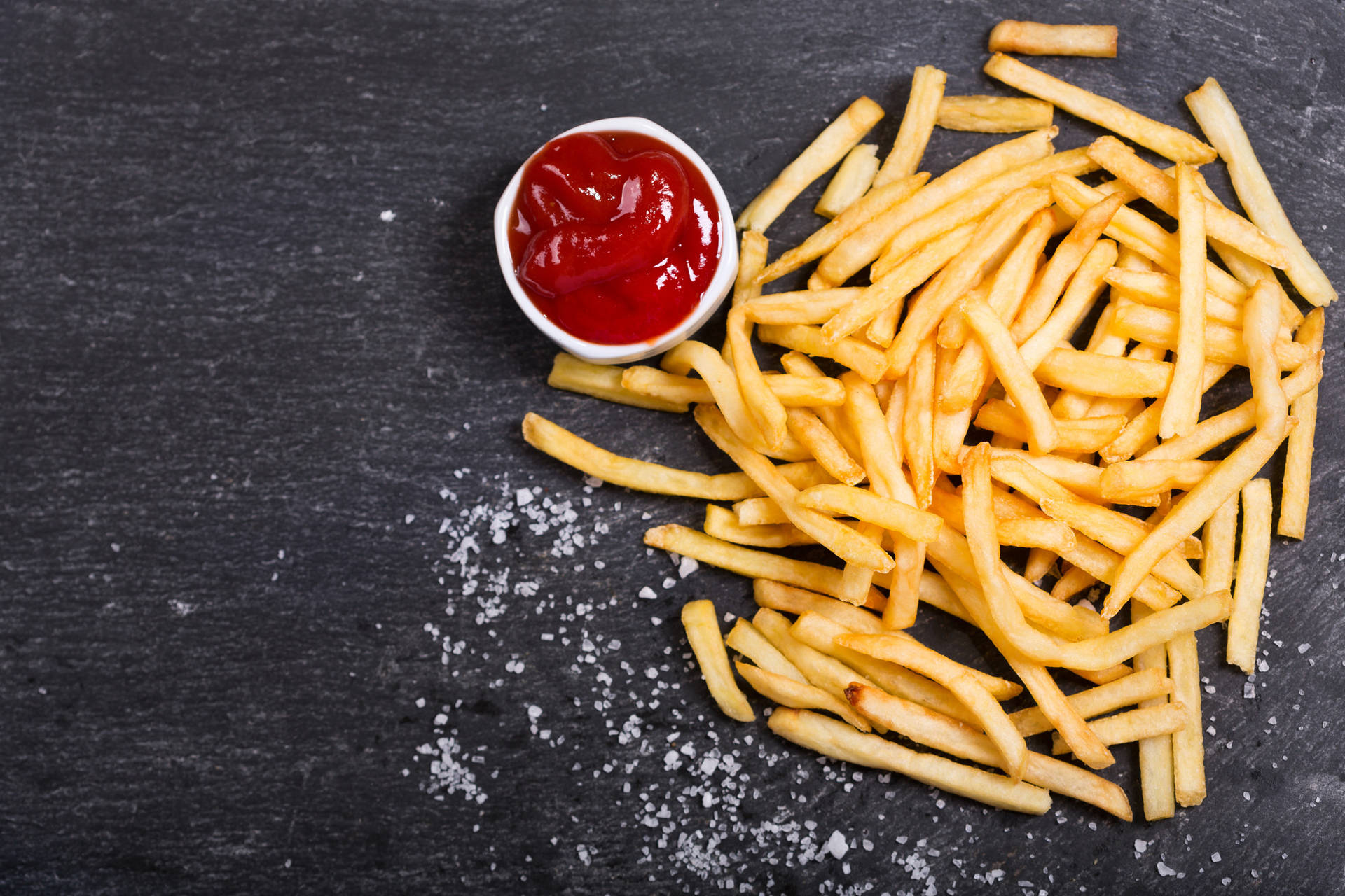 Salted French Fries Background