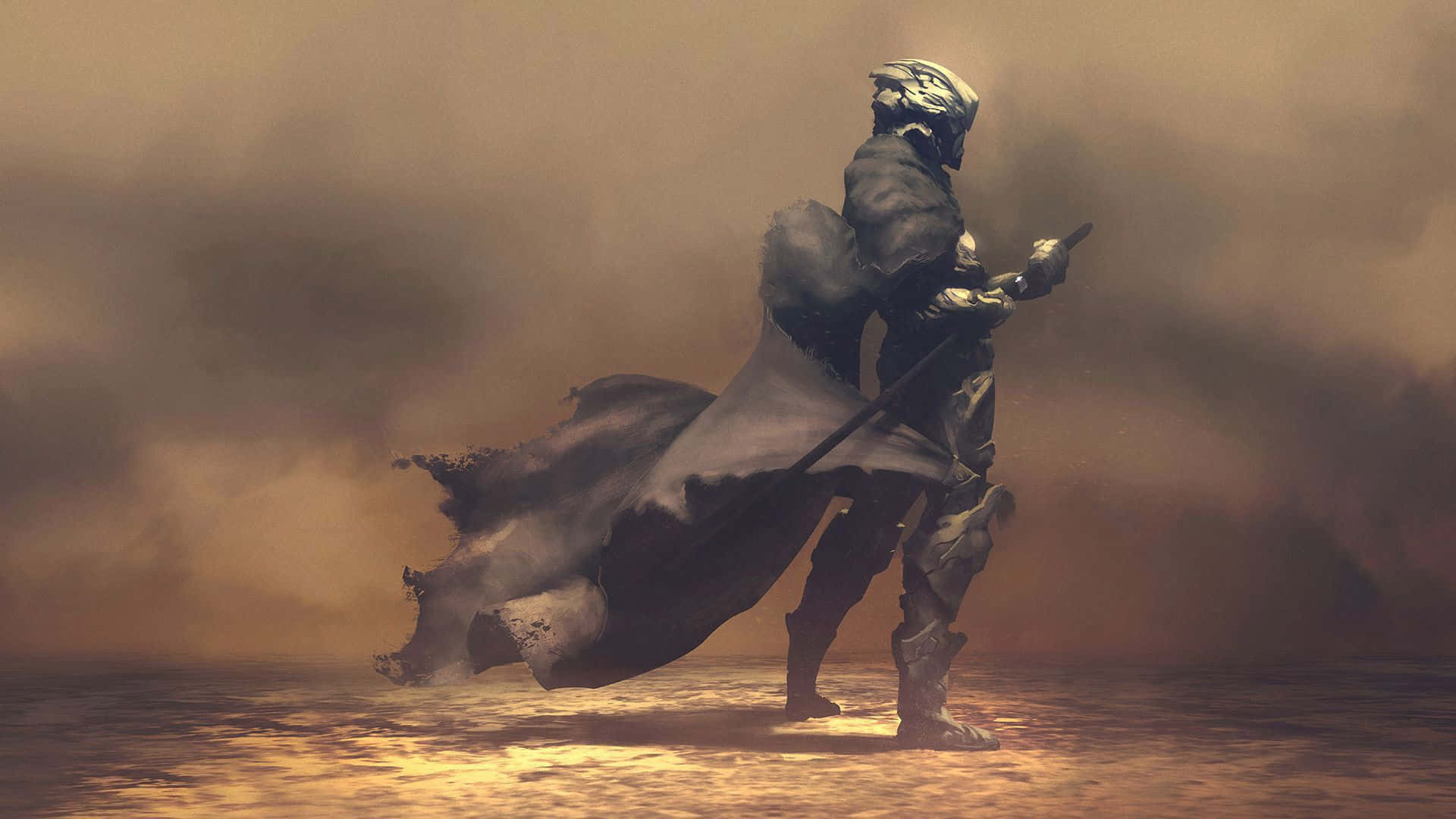 Salute The Courage Of The Warrior Background